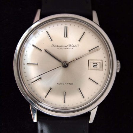 1960s International Watch Co. Schaffhausen Automatic Calendar Original Silvered Dial Cal. 8541