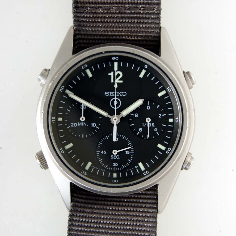 1984 1st Issue Gen. 1 Seiko RAF Pilot's Military Chronograph with NATO  Issue Numbers on the Caseback – Corr Vintage Watches