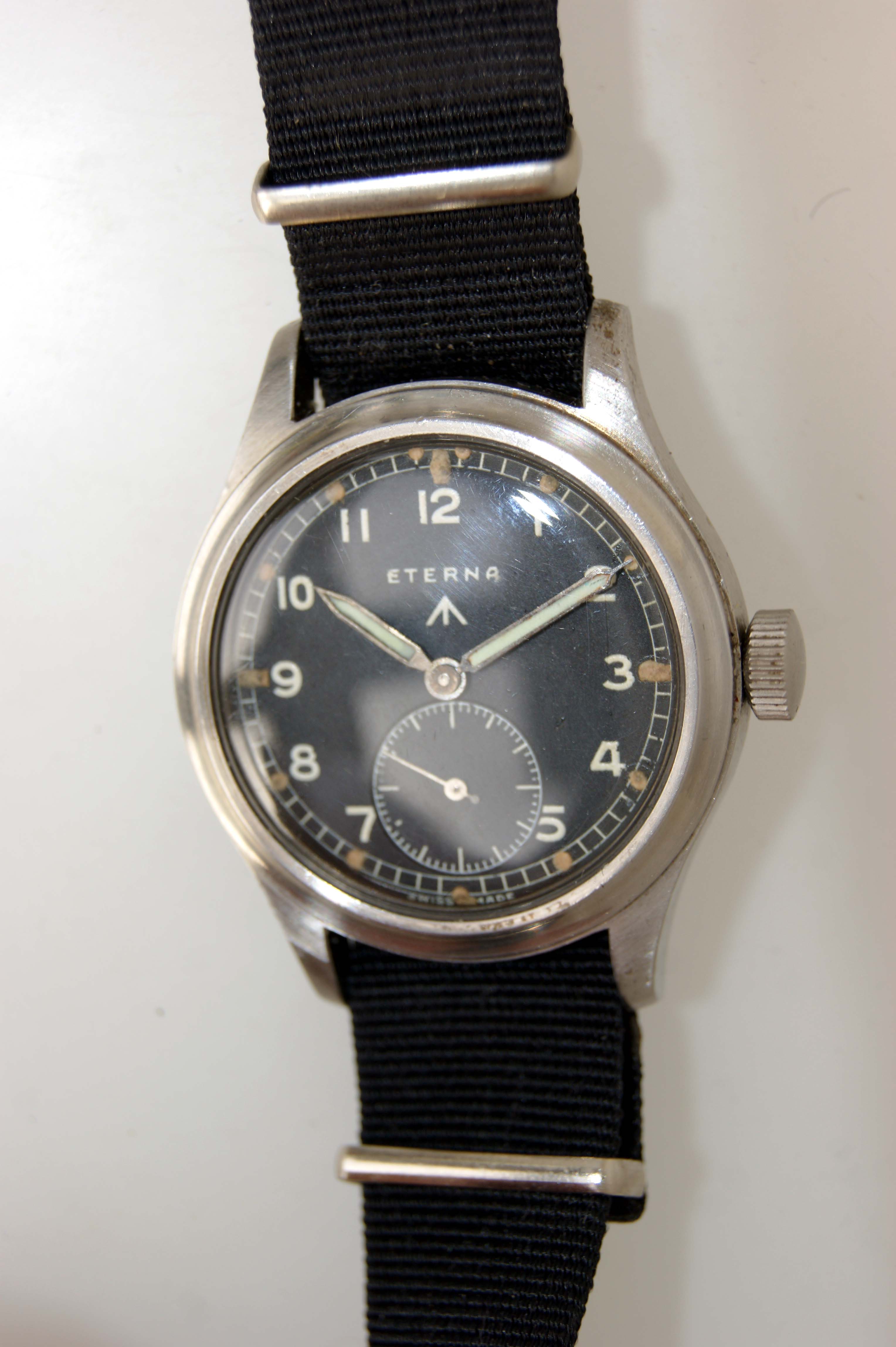 c1943 Rare Eterna “Dirty Dozen” WWW British Army Issued WW2 Wristwatch