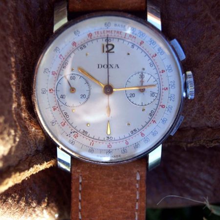 New-Old-Stock-1940s-Doxa-Chronograph-with-Ribbon-Lugs-Front-View4.jpg
