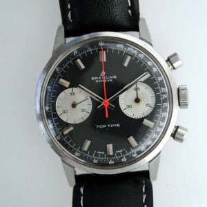 1969 Breitling Top Time Reverse Panda Dial with Red Chrono Hand Ref 2002