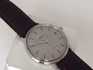 New Old Stock Unused 1960’s Omega De Ville Automatic Calendar with Rare Silver Grey Dial