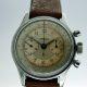 1940s New Old Stock Cal. 27CH Beautiful Chronograph  with Original Telemetric Dial and Mint Condition Screw-Back Waterproof Case with Round Pushers. High-Grade Lemania Cal. 27CH Manual Winding Movement
