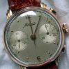 1940s Rare 18k Pink Gold Cal. 13-20 Chronograph. Super High Quality In-House Minerva Movement. Wonderful Rare Lugs.