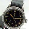 1944 WW2 British Army Officer's Issued Wristwatch Military Broadarrow and Issue Numbers on Case-Back. Original Military Dial