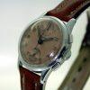 1946 Rare "Up and Down" Register Venus 170 Chronograph Breitling Model Ref. 171 with Olive Shaped Pushers and Original Salmon-Coloured Breitling Signed Telemetre Dial