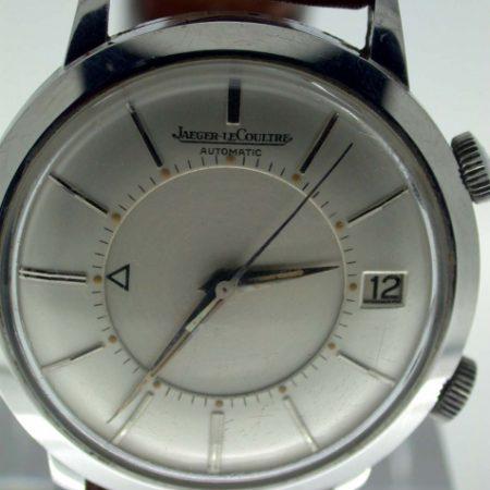 1950s European Memovox Bumper Automatic with Date Window at 3 O'Clock in All Stainless Steel Case. All Original Large Watch