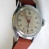 1950s Lanco-Fon Single Button Alarm Wristwatch in Excellent Condition with Perfect Chromed Case and Red Central Seconds Hand