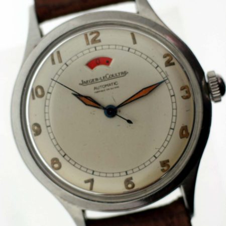 1954 Reserve de Marche Automatic Fabrique en Suisse with Original Finish Dial with Red Power Reserve Window and Original Hands with Blue Sweep Seconds Hand
