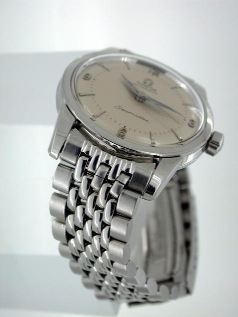 Omega Automatic Vintage Stainless Steel Wrist Watch w/Beads-of-Rice Bracelet  – Mike's H&E Clocks