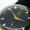 1957 Globemaster with Rare Stunning Black Honeycob Dial and Automatic Movement Cal. 491 Precurser to the Constellation in the US Very Rare Wristwatch
