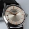 1957 Rolex Oyster Perpetual "Bullseye" Mint 100% Original Condition with Rose Gold Hour Markers and Dauphine Hands. Rolex Flat-Sided Case Ref. 6532. Cal. 1030