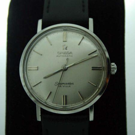 1960 Automatic Seamaster De Ville with All Stainless Steel One-Piece Case with Seamoster Logo Original Omega Signed Crown