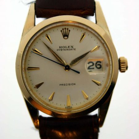 1960 Rare 18k Yellow Gold and Steel Oysterdate Ref. 6694 All Original Rolex Hands