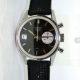 1960's Carrera 45 Dato Ref. 3147N. Mint Original Superb Black Dial with Contrasting One White Sub-Dial and Date Window at 9. First Chronograph with a Date Function. Comes with Heuer Buckle