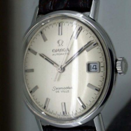 1960s Rare Racing Dial Seamaster Automatic De Ville Calendar Watch in Superb Orignal Condition on New Lizard Skin Strap with Signed Omega Buckle and Glass