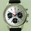 1960s Ref. 824 Top Time Chronograph Geneve Original Silver Dial with Three Black Sub-Dials and Orange Central Chrono Hand. Desirable Big 60s Watch in Mint Condition Like New