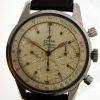 1960's Sherpa Graph Valjoux 72 Large Chronograph with All White Tachymetre Dial in All Steel Case with Sea-Pearl Logo Screw-Back Case New Black Leather Strap with Rare Enicar Signed Buckle