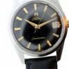 1961 Seamaster Automatic Calendar  Cal. 562 with Rare Orignal Gloss Black Dial in All Stainless Steel Seamonster Logo Case Omega Signed Crown and Omega Buckle