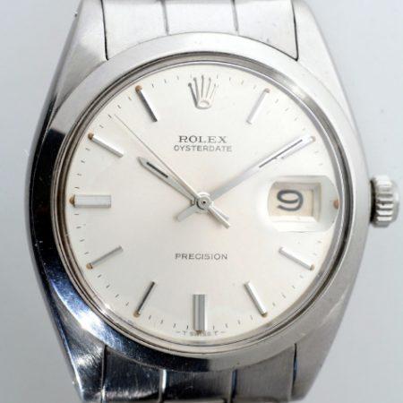 1962 Oysterdate Precision Ref. 6694 in Screw-Back Back Oyster Stainless Case Steel in Mint Condition on its Original 1962 Rolex Oyster Bracelet
