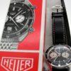 1966 Autavia "45" (Valjoux 92) US Military Air Force Pilot's Watch. Comes in an Orignal 1960's Heuer Box with Strap and Heuer Signed Steel Buckle. Complete with Service Receipts for Tag Heuer Service