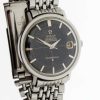 1966 Constellation Automatic Chronometer with Rare Original Black Dial with Cross-Hairs in Large All Stainless Ref. 168.004 Case on Beads of Rice Omega Steel Bracelet