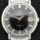 1966 Constellation Automatic Chronometer with Rare Original Black Dial with Cross-Hairs in Large All Stainless Ref. 168.004 Case on Beads of Rice Omega Steel Bracelet