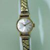 1966 Fine Ladies Solid 18ct Gold Wristwatch Ref GX1119 with Beautiful Original Pearl Finish Dial on Solid Gold Expandable Bracelet