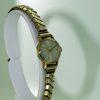 1966 Fine Ladies Solid 18ct Gold Wristwatch Ref GX1119 with Beautiful Original Pearl Finish Dial on Solid Gold Expandable Bracelet