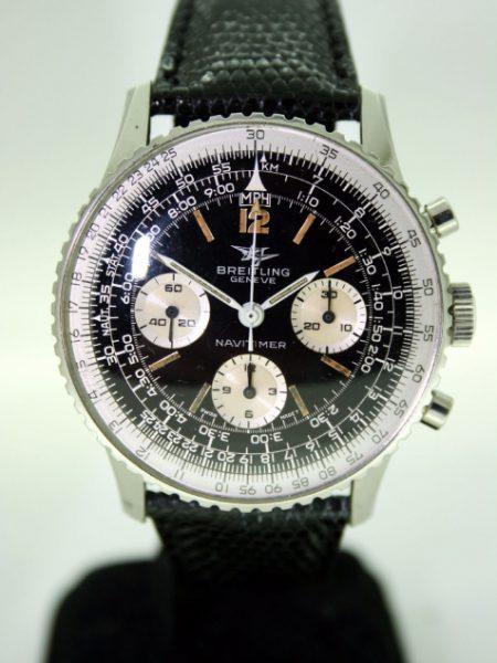 1967 Navitimer Ref. 806 "Two-Planes" Logo Dial Chronograph on Lizard Skin Strap and Matching Vintage Breitling "Two-Planes" Buckle. Probably the Best Original Navitimer You Will See. Beautiful Watch