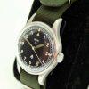 1969 British Military Wristwatch Issued to the Army with Stop Seconds Hacking Feature  and Broadarrow on Dial and Military Markings on Case-Back in Superb Condition.
