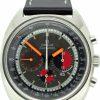 1969 Rare Cal. 861 Seamaster 'Soccer Timer' Chronograph with Black/Red Tachymetre Dial and Orange Hands in Big Tonneau All Steel Case All in Perfect Original Condition. Reference 145.020.