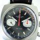 1969 Top Time Geneve Chronograph Ref 2211 with Black and Orange Original Dial in all Stainless Steel Screw-Back Case on Vintage Breitling Strap and Buckle