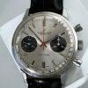 1970 Top Time Geneve Model 2002-33 with Rare Panda Dial with Two Black Sub-Dials and Red Central Chronograph Hand in Chromed Case with Round Pushers