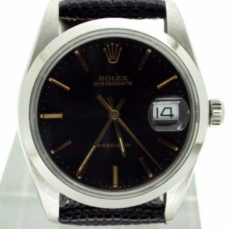 1972 Oysterdate Manual Winding Ref. 6694 with Black and Gilt Dial