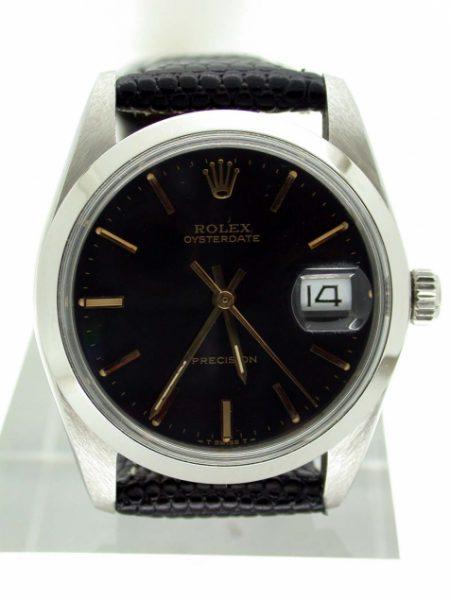1972 Oysterdate Manual Winding Ref. 6694 with Black and Gilt Dial