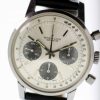 1973 Geneve "Long Playing" Ref. 815 Chronograph Original Silver Dial with Three Sub-Dials Huge All Stainless Steel Case. New Breitling Steel Signed Buckle. Superb All Original Condition
