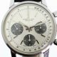 1973 Geneve "Long Playing" Ref. 815 Chronograph Original Silver Dial with Three Sub-Dials Huge All Stainless Steel Case. New Breitling Steel Signed Buckle. Superb All Original Condition
