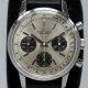 1973 Rare Panda Dial "Long Playing" Geneve Chronograph Ref. 815 in Hard to Find All Stainless Steel Case with Round Pushers Original Dial with Rare White Central Chronograph Hand