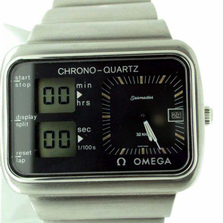 1977 Chrono-Quartz Olympic "Albatros" on Original Omega Steel Integrated Bracelet. Mint Condition and Fully Serviced by Omega. Still Under Guarantee And Comes With Omega Certificate