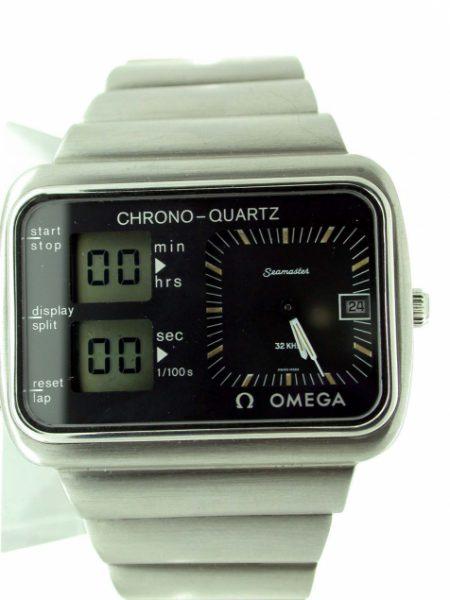 1977 Chrono-Quartz Olympic "Albatros" on Original Omega Steel Integrated Bracelet. Mint Condition and Fully Serviced by Omega. Still Under Guarantee And Comes With Omega Certificate