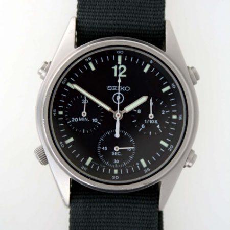 1988 Gen.1 British Military RAF Helicopter/Jet Pilot Chronograph with Broadarrow and Correct Military Issue Numbers 6645-99 7683056 From First Gulf War