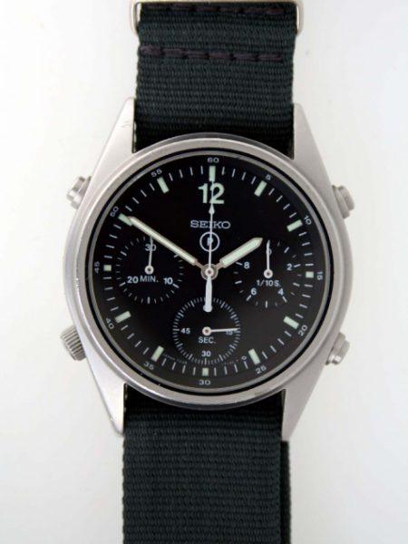 1988 Gen.1 British Military RAF Helicopter/Jet Pilot Chronograph with Broadarrow and Correct Military Issue Numbers 6645-99 7683056 From First Gulf War