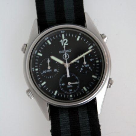 1988 Generation 1 British Military Issued Chronograph Issued to Royal Navy and Army Air Corps Helicopeter Pilots for use in the 1st Gulf War Superb All Orignial Condition Fully Functional