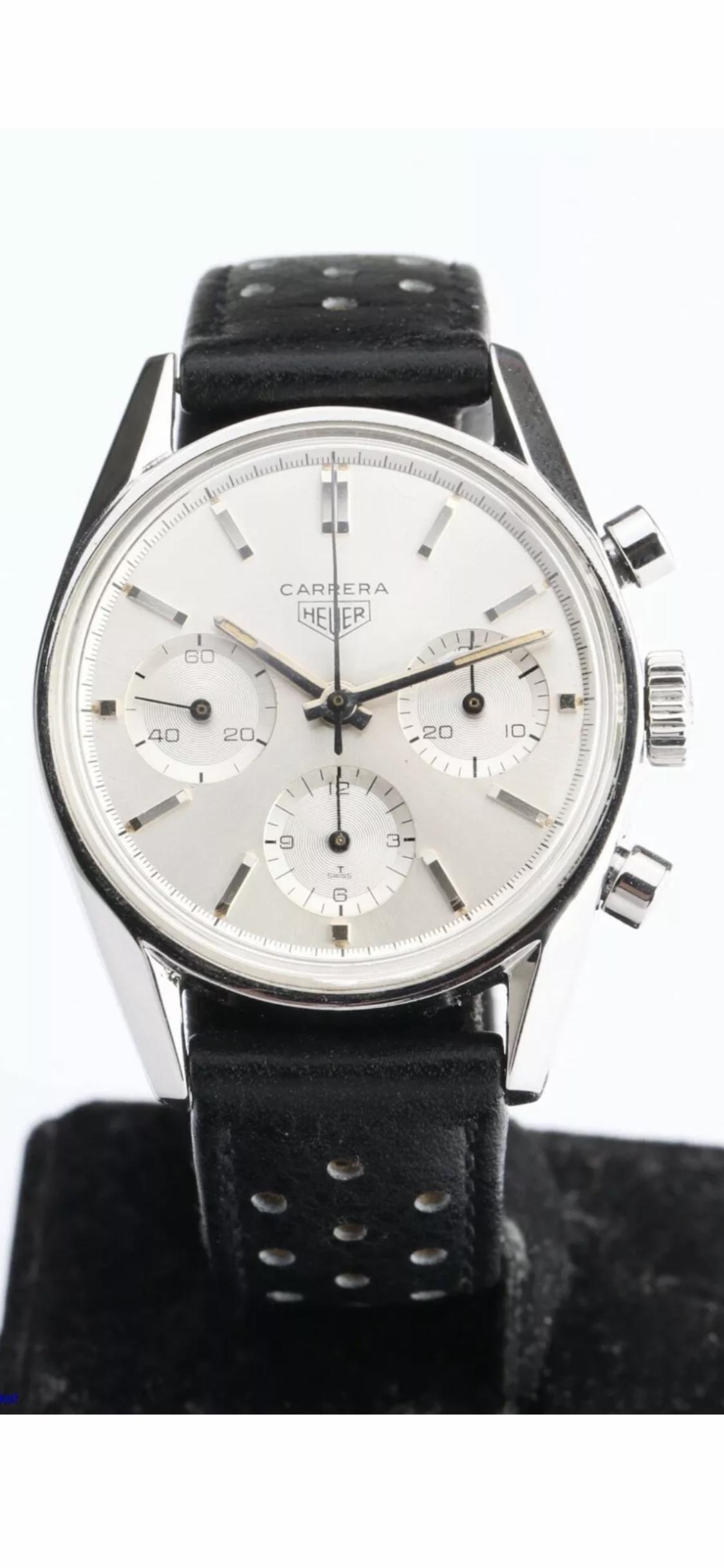 1960's Heuer Carrera Chronograph Ref. 2447S with Valjoux 72 Movement, Rally  Strap Heuer Buckle – Corr Vintage Watches