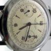 Geneve Beautiful Large Pilot's Chronograph Vintage 1956 All Stainless Steel Case. Two Sub Dials. Round Pushers. Original Hands