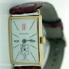Mint Condition Solid 18k Gold Art Deco Wristwatch with Red 12. Superb!