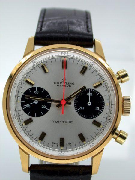 New Old Stock 1969 Top Time Geneve Orange Chronograph Hand. As New Condition. Original Factory Protective Sticker on Back