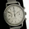 Two Sub-Dials and All Stainless Steel Case with Original Signed Breitling Crown and 1960s Period Milanese Mesh Bracelet