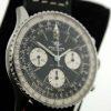 Vintage 1967 806 Navitimer Chronograph in Superb Original Condition Two-Planes Logo Dial. Venus 178 Movement in all Stainless Steel Case. On Breitling Style Black and White Stitched Strap